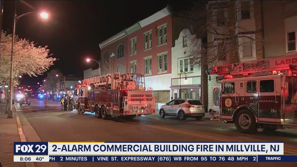 4 people rescued after commercial building catches fire in Millville